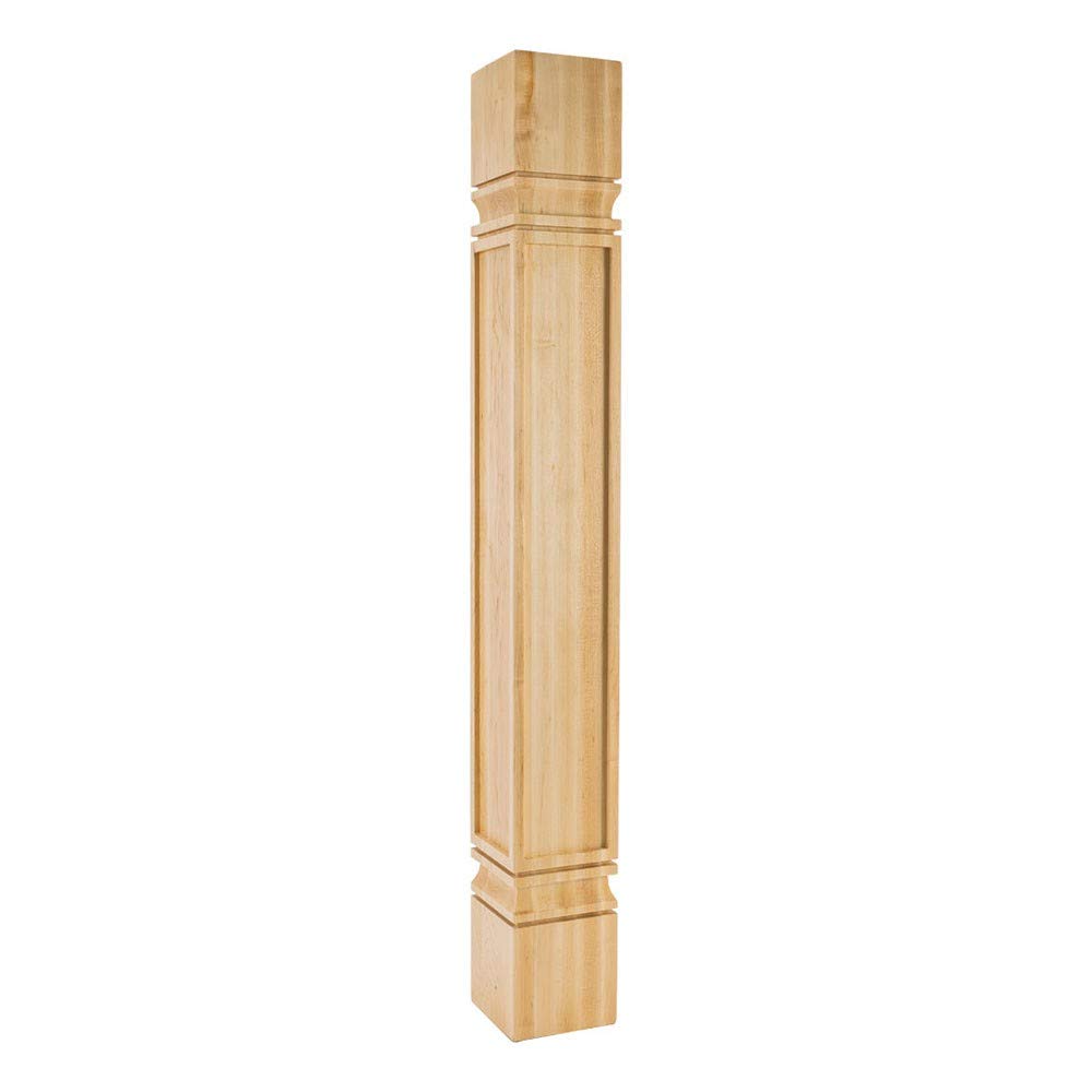 Hardware Resources PS-9-5-42-RW 5" W x 5" D x 42" H Rubberwood Square Mission Post
