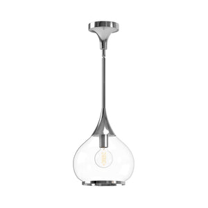 Alora PD524110CHCL HAZEL 10" PD CHROME CLEAR GLASS ROD 46 1X60W E26