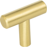 Elements 40BG 1-9/16" Overall Length Brushed Gold Naples Cabinet "T" Knob