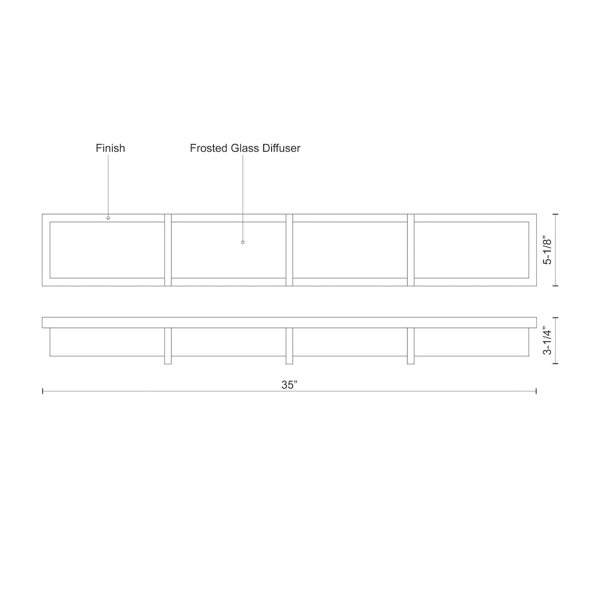 Kuzco 701314CH-LED WATFORD 35" 70 Chrome 120V ELV LED 3000K 90CRI 41W