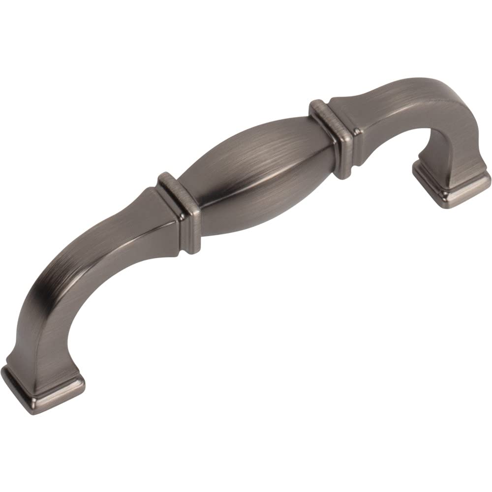 Jeffrey Alexander 278-96BNBDL 96 mm Center-to-Center Brushed Pewter Audrey Cabinet Pull