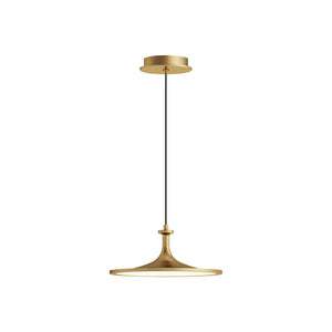 Alora PD418012BG ISSA 12" PENDANT BRUSHED GOLD 72" WIRE 120V TRIAC/ELV LED 3000K 90CRI 20W