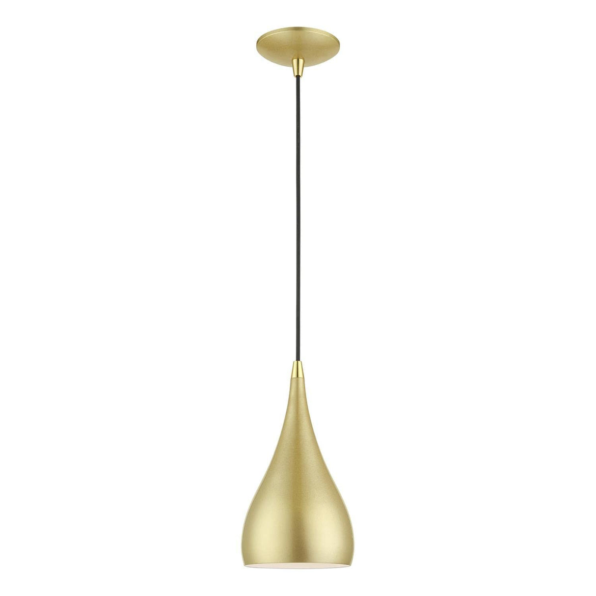 Amador 1 Light Mini Pendant in Soft Gold with Polished Brass (41171-33)