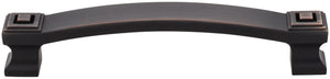 Jeffrey Alexander 585-128DBAC 128 mm Center-to-Center Brushed Oil Rubbed Bronze Square Delmar Cabinet Pull