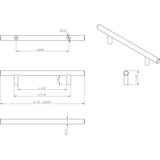 Elements 206DBB 128 mm Center-to-Center Dark Brushed Bronze Naples Cabinet Bar Pull