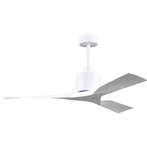 Matthews Fan NK-MWH-MWH-52 Nan 6-speed ceiling fan in Matte White finish with 52” solid matte white wood blades