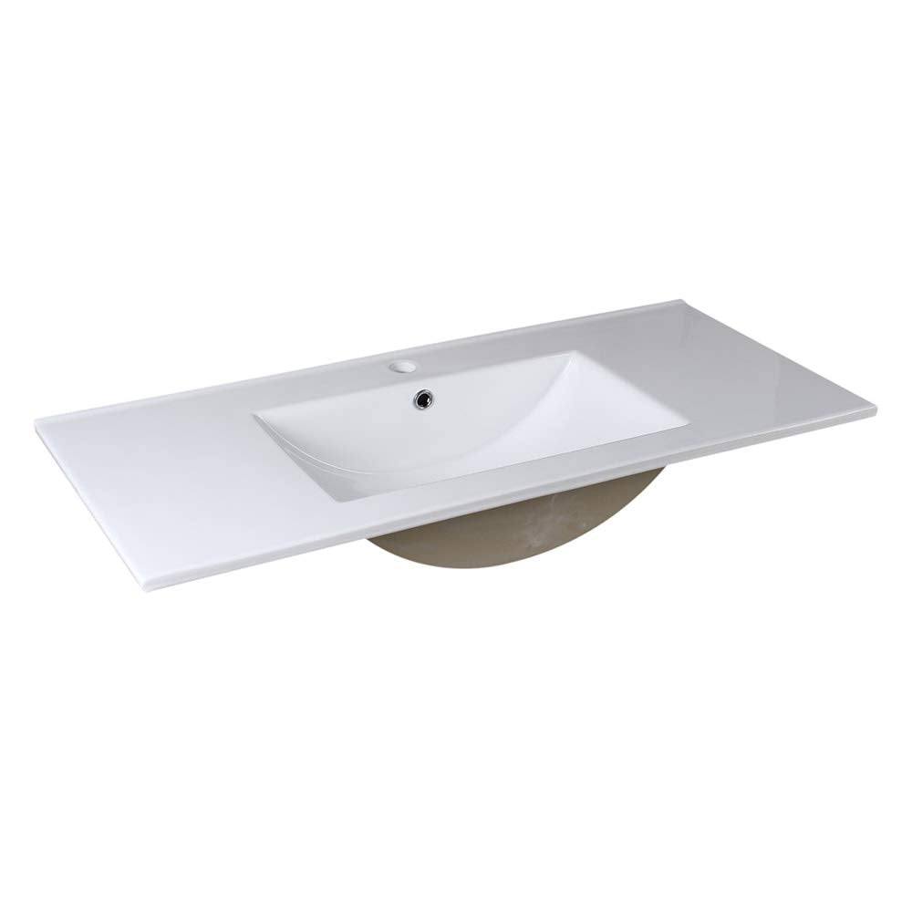 Fresca FVS8140WH Fresca Allier 40" White Integrated Sink / Countertop