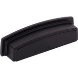 Jeffrey Alexander 141-96MB 96 mm Center Matte Black Square-to-Center Square Renzo Cabinet Cup Pull