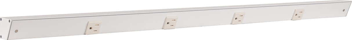 Task Lighting APT36-4W-P-WT 36" APT Series Slim Angle Power Strip, White Finish, White Receptacles