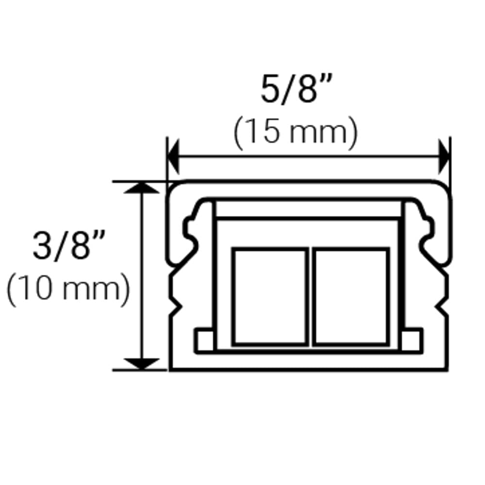 Task Lighting LR1P724V09-02W4 6-5/8" 53 Lumens 24-volt Accent Output Linear Fixture, Fits 9" Wall Cabinet, 2 Watts, Flat 007 Profile, Single-white, Cool White 4000K