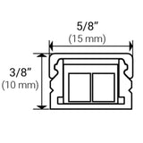 Task Lighting LR1P724V09-02W4 6-5/8" 53 Lumens 24-volt Accent Output Linear Fixture, Fits 9" Wall Cabinet, 2 Watts, Flat 007 Profile, Single-white, Cool White 4000K