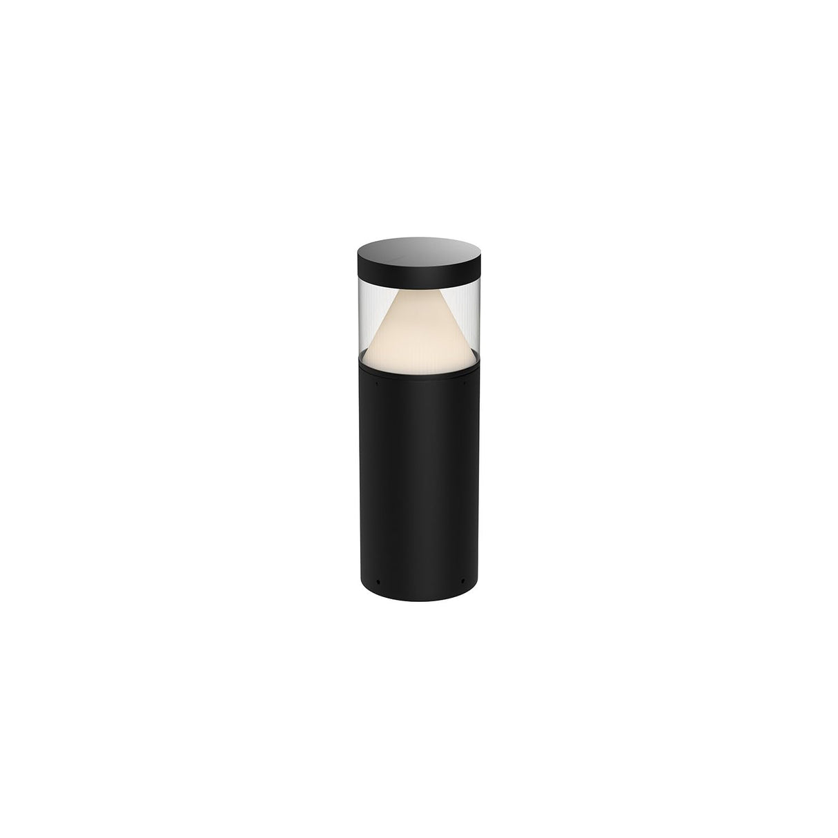 Kuzco EB49718-BK HANOVER 18" EXTERIOR BOLLARD TEXTURED BLACK 120-277V TRIAC/ELV LED 3000K 80CRI 24W