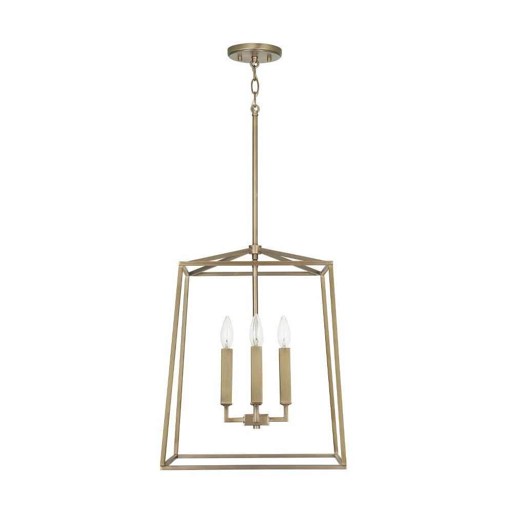 Capital Lighting 537642AD Thea 4 Light Foyer Aged Brass