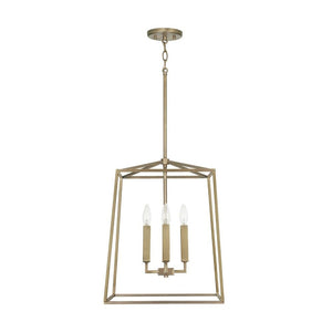 Capital Lighting 537642AD Thea 4 Light Foyer Aged Brass