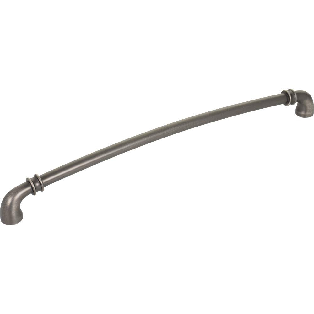 Jeffrey Alexander 445-305BNBDL 305 mm Center-to-Center Brushed Pewter Marie Cabinet Pull