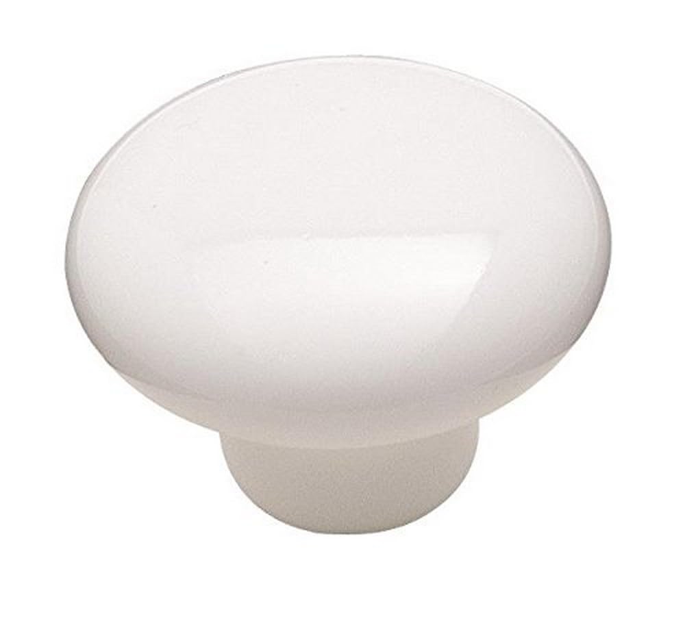 Amerock Cabinet Knob White 1-1/2 inch (38 mm) Diameter Everyday Heritage 1 Pack Drawer Knob Cabinet Hardware