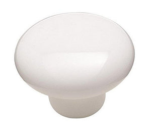 Amerock Cabinet Knob White 1-1/2 inch (38 mm) Diameter Everyday Heritage 1 Pack Drawer Knob Cabinet Hardware