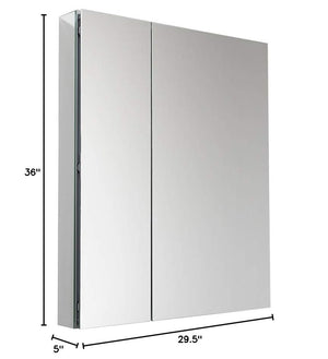 Fresca FMC8091 Fresca 30" Wide x 36" Tall Bathroom Medicine Cabinet w/ Mirrors