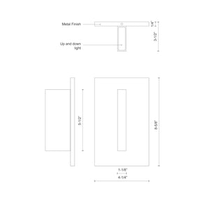 Kuzco EW22109-WH VISTA 9" EW White 120V ELV LED 3000K 90CRI 7W