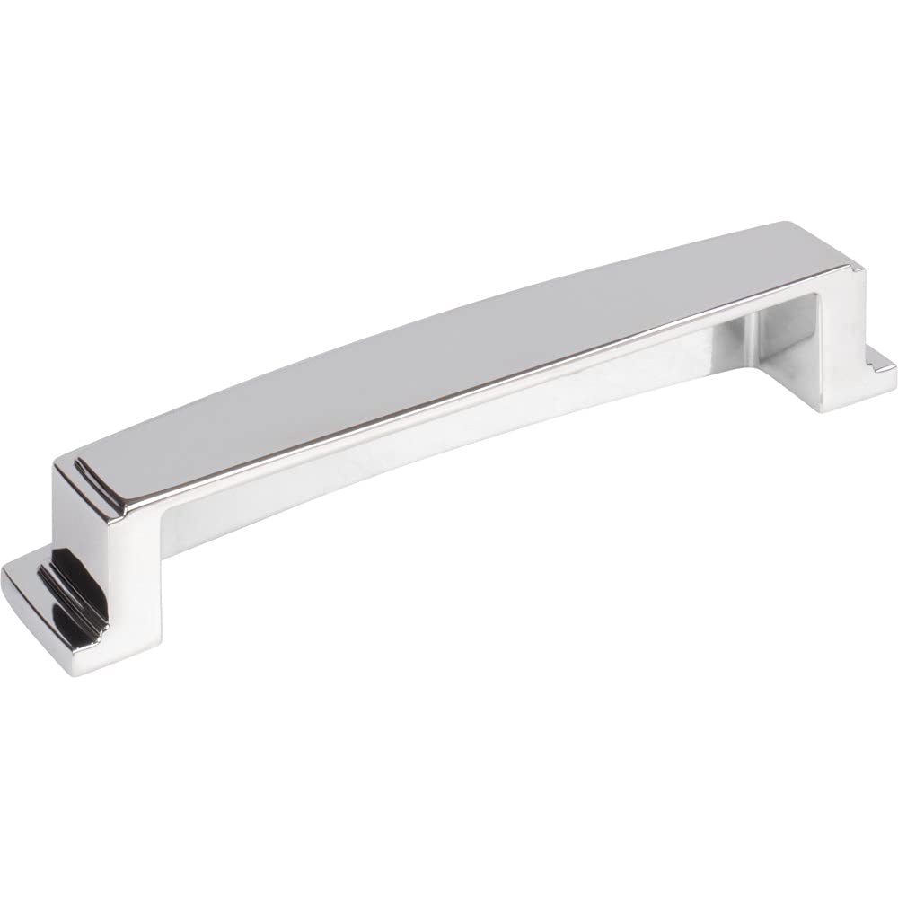 Jeffrey Alexander 141-128PC 128 mm Center Polished Chrome Square-to-Center Square Renzo Cabinet Cup Pull
