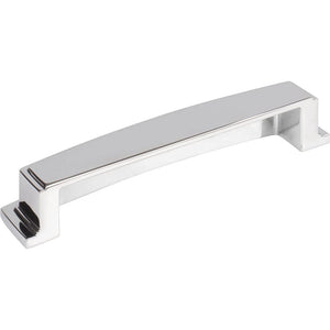 Jeffrey Alexander 141-128PC 128 mm Center Polished Chrome Square-to-Center Square Renzo Cabinet Cup Pull