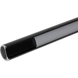 Task Lighting L-0LC-FR-48-BK 48" Lighted Closet Rod Aluminum Profile, Frosted Lens, Black