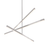Kuzco CH10356-BN VEGA 56" CH Brushed Nickel 120V TRIAC/ELV LED 3000K 90CRI 72W