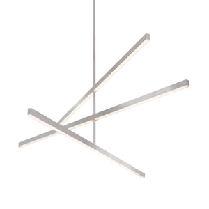 Kuzco CH10356-BN VEGA 56" CH Brushed Nickel 120V TRIAC/ELV LED 3000K 90CRI 72W