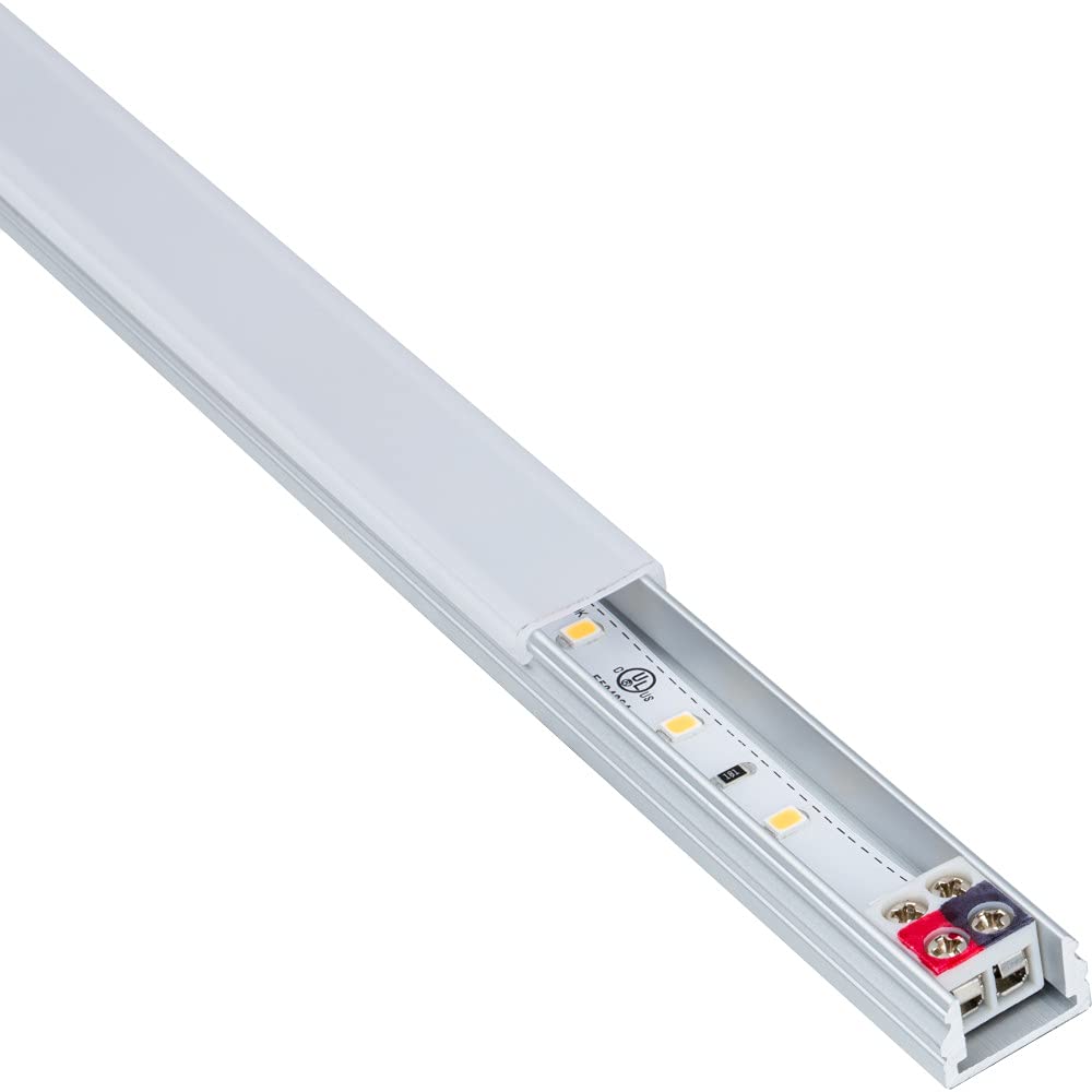Task Lighting LR1P724V27-04W4 24-3/8" 195 Lumens 24-volt Accent Output Linear Fixture, Fits 27" Wall Cabinet, 4 Watts, Flat 007 Profile, Single-white, Cool White 4000K