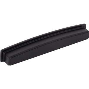 Jeffrey Alexander 141-192MB 192 mm Center Matte Black Square-to-Center Square Renzo Cabinet Cup Pull
