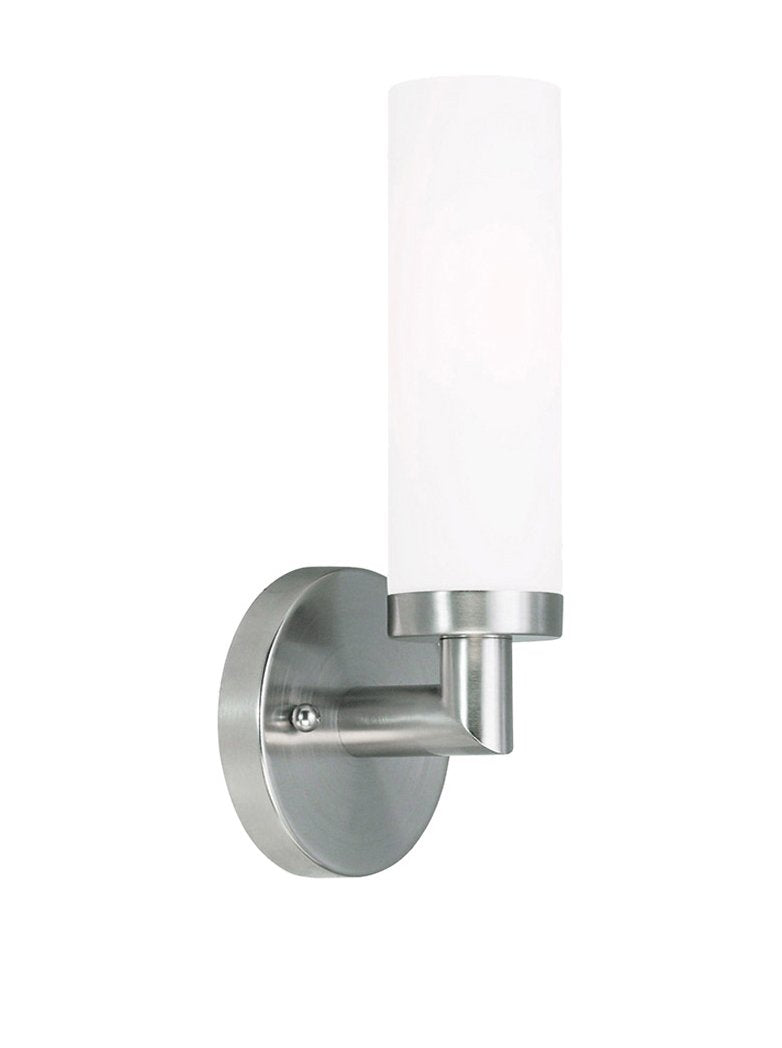 Livex Lighting 10103-91 Aero 1-Light Wall Sconce, Brushed Nickel