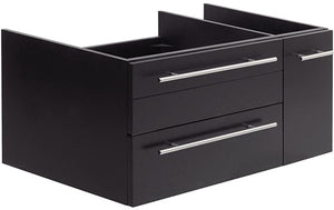 Fresca FCB6136ES-UNS-L Fresca Lucera 36" Espresso Wall Hung Undermount Sink Modern Bathroom Cabinet - Left Version