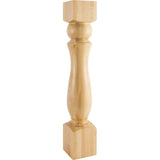 Hardware Resources P81-6-ALD 6" W x 6" D x 35-1/2" H Alder Sphere Turned Post