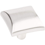 Elements 525SN 1-1/8" Overall Length Satin Nickel Square Glendale Cabinet Knob