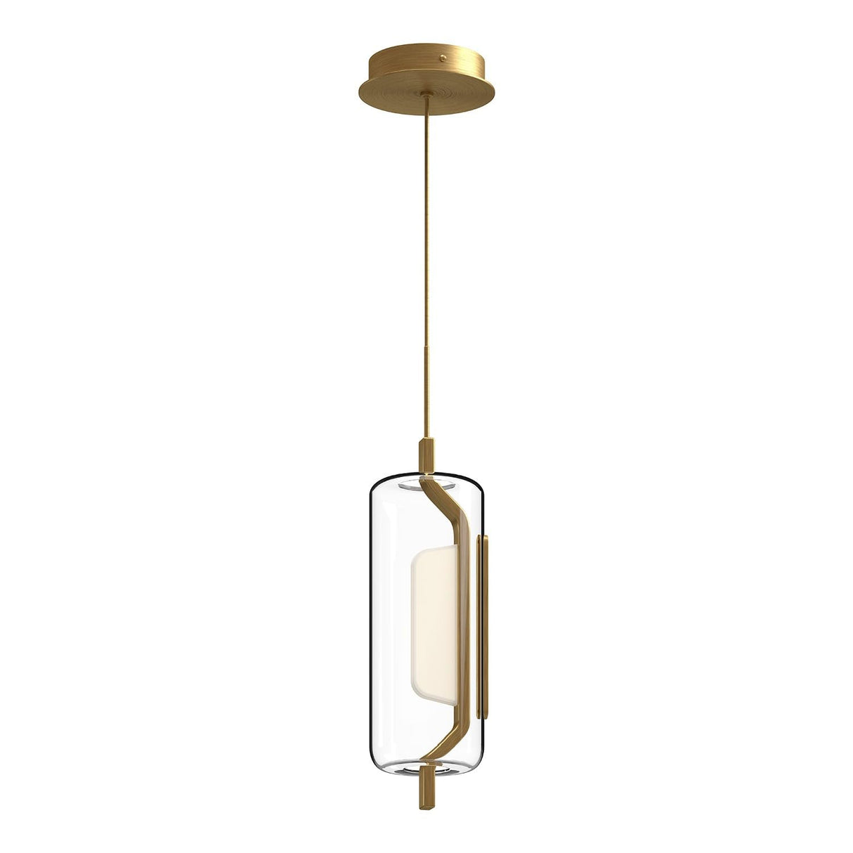 Kuzco PD28515-BG HILO 5" PENDANT BRUSHED GOLD 120" WIRE 120V TRIAC/ELV LED 3000K 90CRI 11W