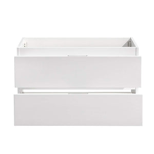 Fresca FCB8336WH Fresca Valencia 36" Glossy White Wall Hung Modern Bathroom Cabinet