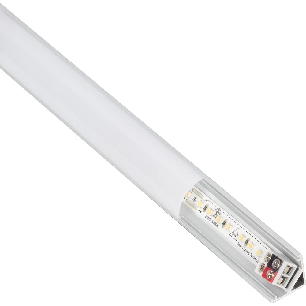 Task Lighting LT2P324V12-03W 7-5/16" 137 Lumens 24-volt Standard Output Linear Fixture, Fits 12" Wall Cabinet, 3 Watts, Angled 003 Profile, Tunable-white 2700K-5000K