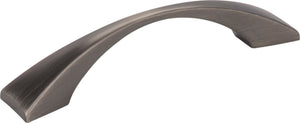 Elements 525-96BNBDL 96 mm Center-to-Center Brushed Pewter Square Glendale Cabinet Pull