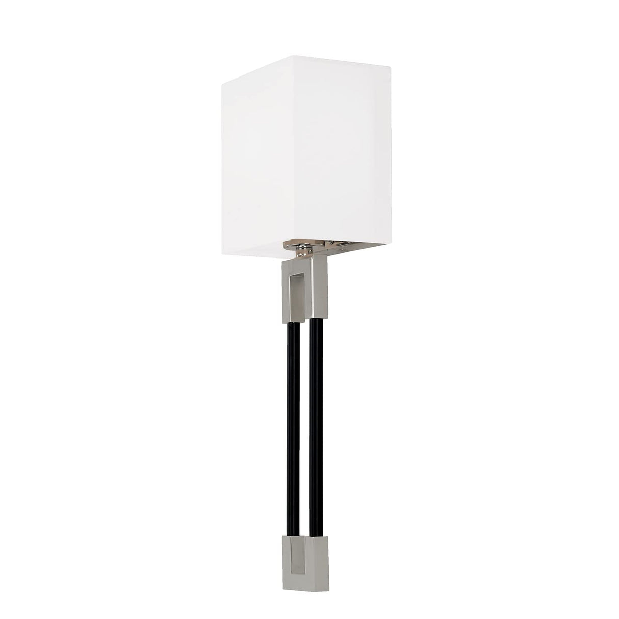 Capital Lighting 644711NK Bleeker 1 Light Sconce Polished Nickel and Matte Black