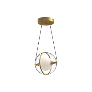 Kuzco PD76708-BG ARIES 8" PENDANT BRUSHED GOLD 120" WIRE 120V TRIAC/ELV LED 3000K 90CRI 10W