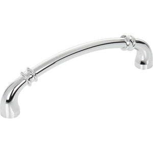 Jeffrey Alexander 445-128PC 128 mm Center-to-Center Polished Chrome Marie Cabinet Pull