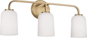 Capital Lighting 148831AD-542 Lawson 3 Light Vanity Aged Brass