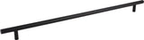 Elements 494SSMB 416 mm Center-to-Center Hollow Matte Black Stainless Steel Naples Cabinet Bar Pull