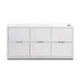 Fresca FCB8460GO Fresca Valencia 60" Gray Oak Free Standing Single Sink Modern Bathroom Cabinet