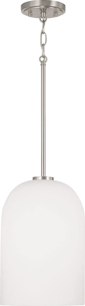 Capital Lighting 348811BN Lawson 1 Light Pendant Brushed Nickel