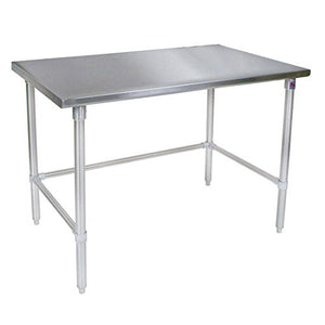 John Boos ST6-30108GBK Worktable with Galvanized Base, Stainless Steel, 6 Legs, 108
