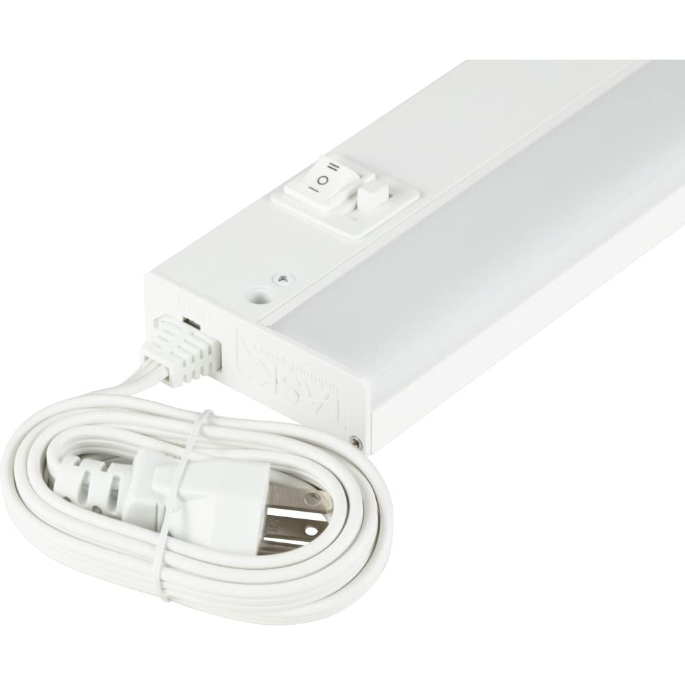 Task Lighting L-BL18-WT-TW 17-7/8" 120-Volt Bar Light, Dimmable and 3-Color Selectable, White