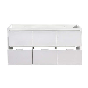 Fresca FCB8448WH-D Fresca Valencia 48" Glossy White Free Standing Double Sink Modern Bathroom Cabinet