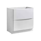 Fresca FCB9132WH Fresca Tuscany 32" Glossy White Free Standing Modern Bathroom Cabinet