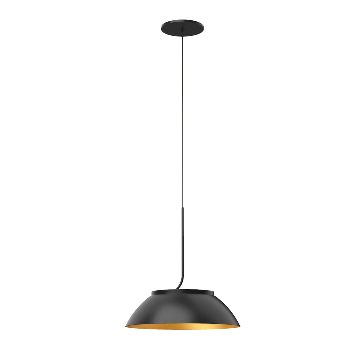 Kuzco PD51212-BK/GD MAGELLAN 12" PENDANT OUTER BLACK INNER GOLD SHADE 18W 120VAC WITH LED DRIVER 3000K 90CRI